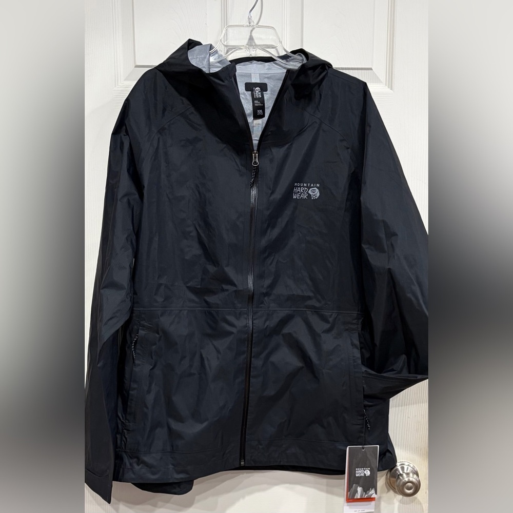 Mountain Hardwear Men's XXL Threshold Jacket Mens Black NWT Zip Hand Pockets